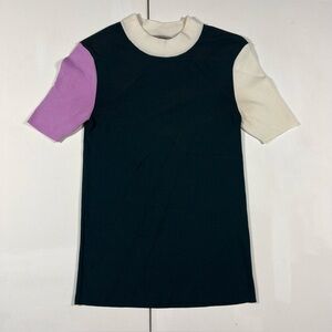 G/Fore Mock Neck Colorblock Shirt Featherweight Stretch Golf Top Womens XS